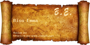 Biss Emma névjegykártya